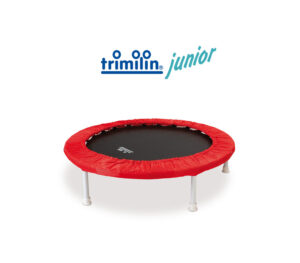 Kindertrampolin trimilin-junior schwarz-rot mit logo