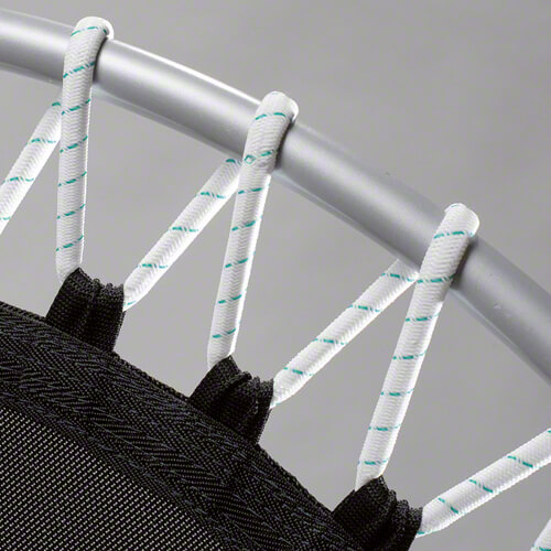 Produktfoto Detailansicht Trimilin-miniswing Gummikabel auf Trampolin Rahmen gespannt